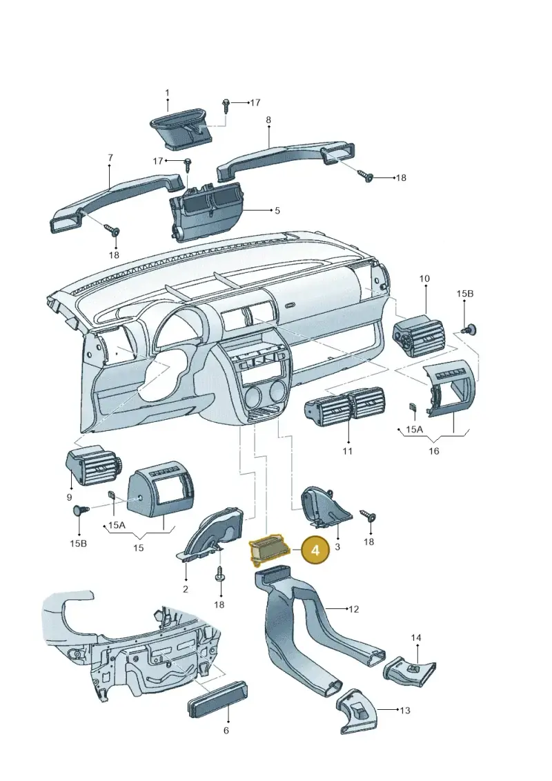 6Q0819159C — Volkswagen FOX                  M.05> (2005-) diagram 357819300, position 4