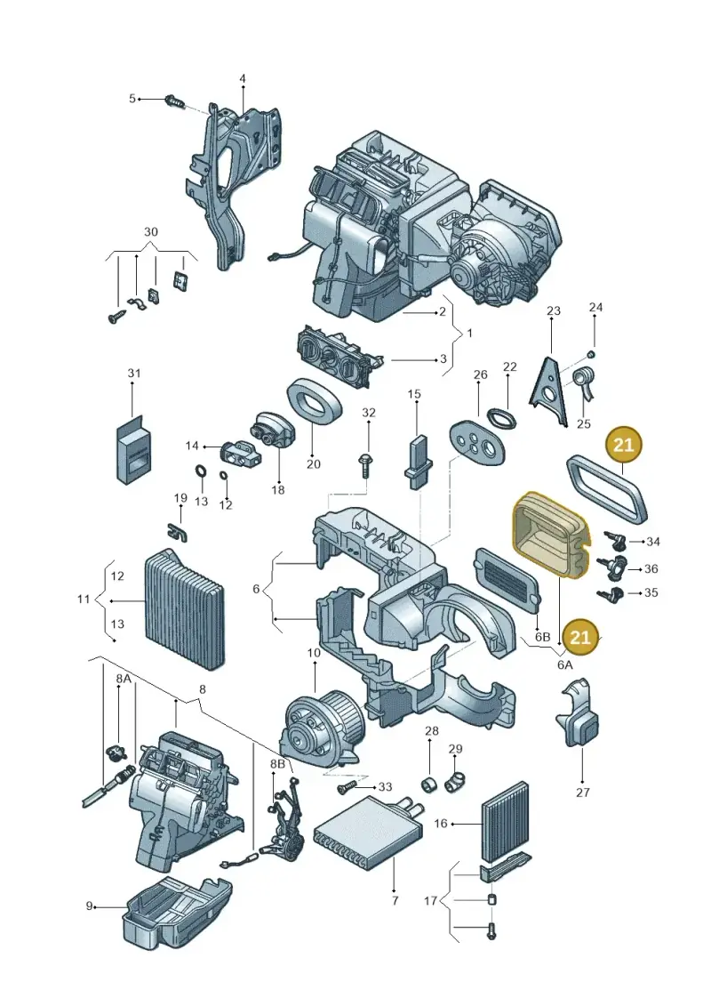 6Q0819165 — Volkswagen Saveiro (2013-) diagram 565820000, position 21