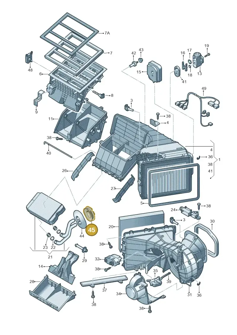 6Q0819345A — Volkswagen Touareg                08> (2007-) diagram 274820200, position 45
