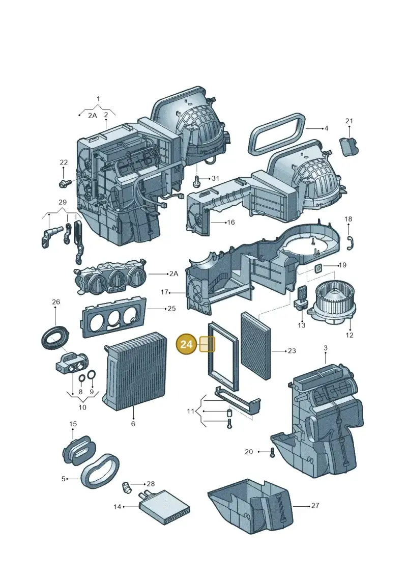6Q0819647 — Volkswagen FOX                    04> (2003-) diagram 393820000, position 24