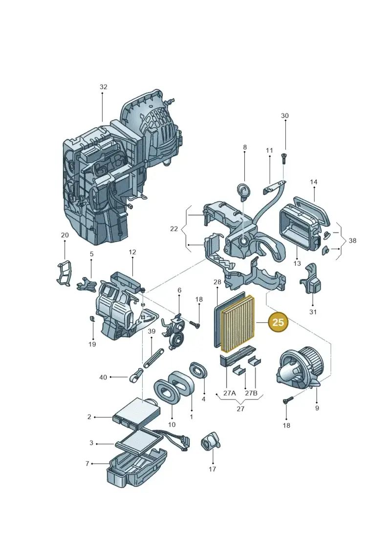 6Q0819653B — Volkswagen FOX                  M.05> (2005-) diagram 370819250, position 25