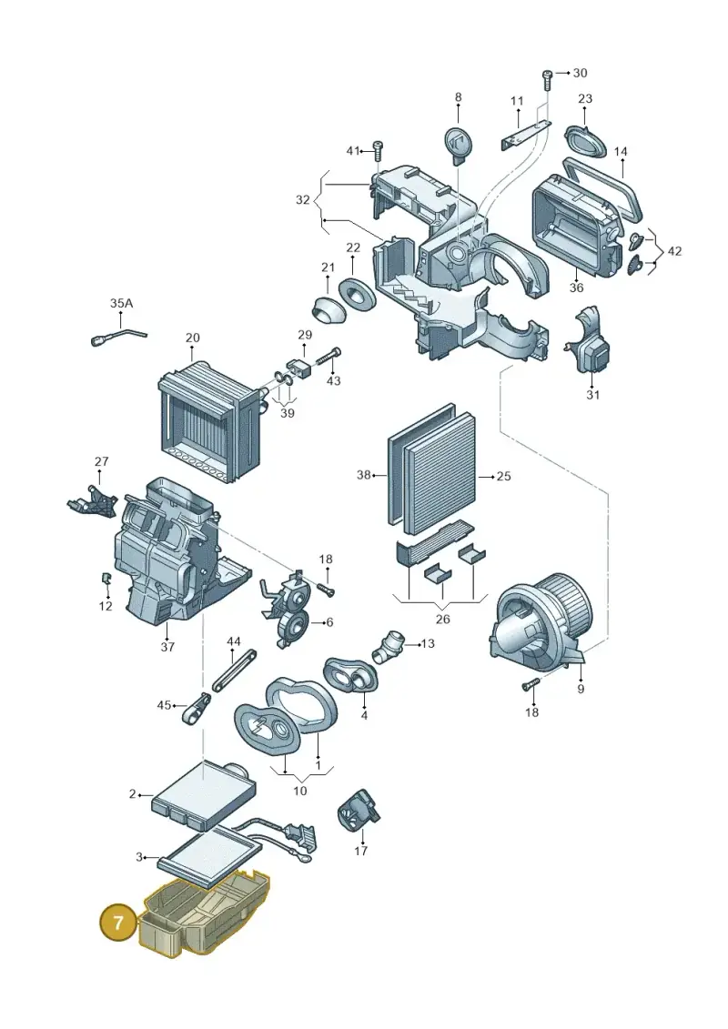 6Q0819875C — Volkswagen Polo (2012-2014) diagram 747820100, position 7