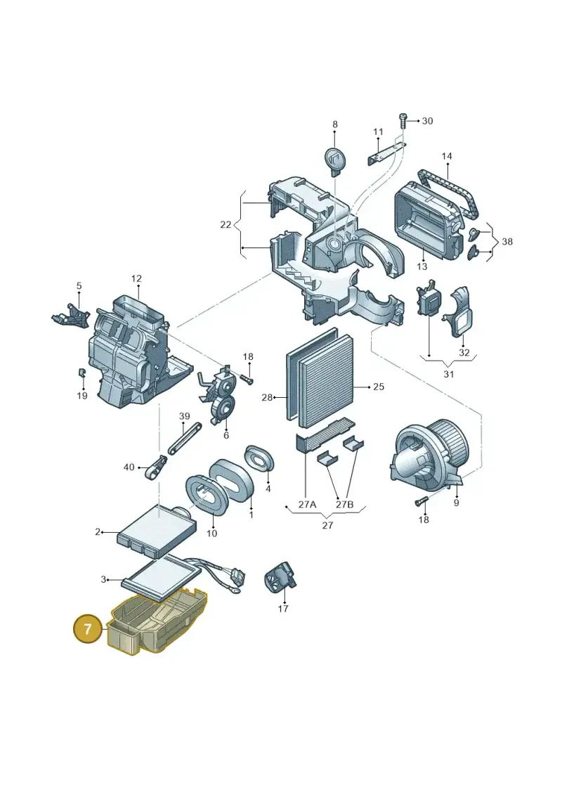 6Q0819875D — Volkswagen Polo (2012-2014) diagram 253819250, position 7