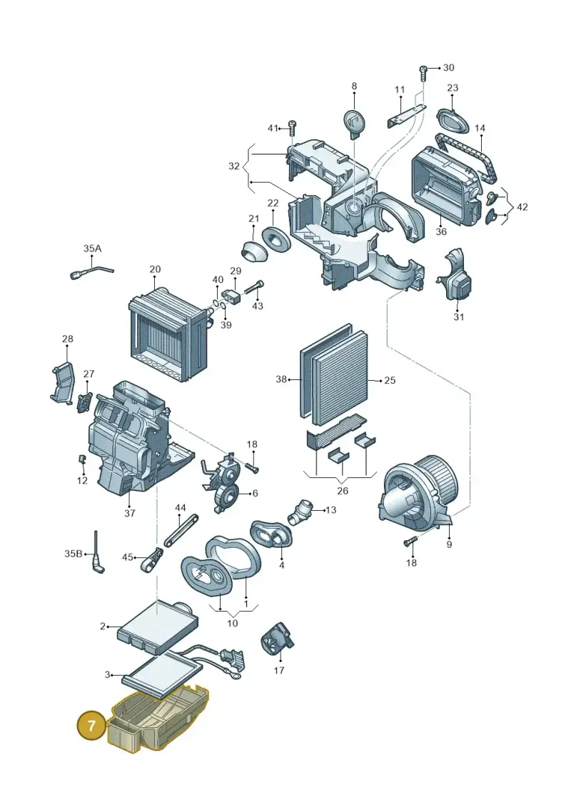 6Q0819875D — Volkswagen Polo (2011-2014) diagram 253820100, position 7