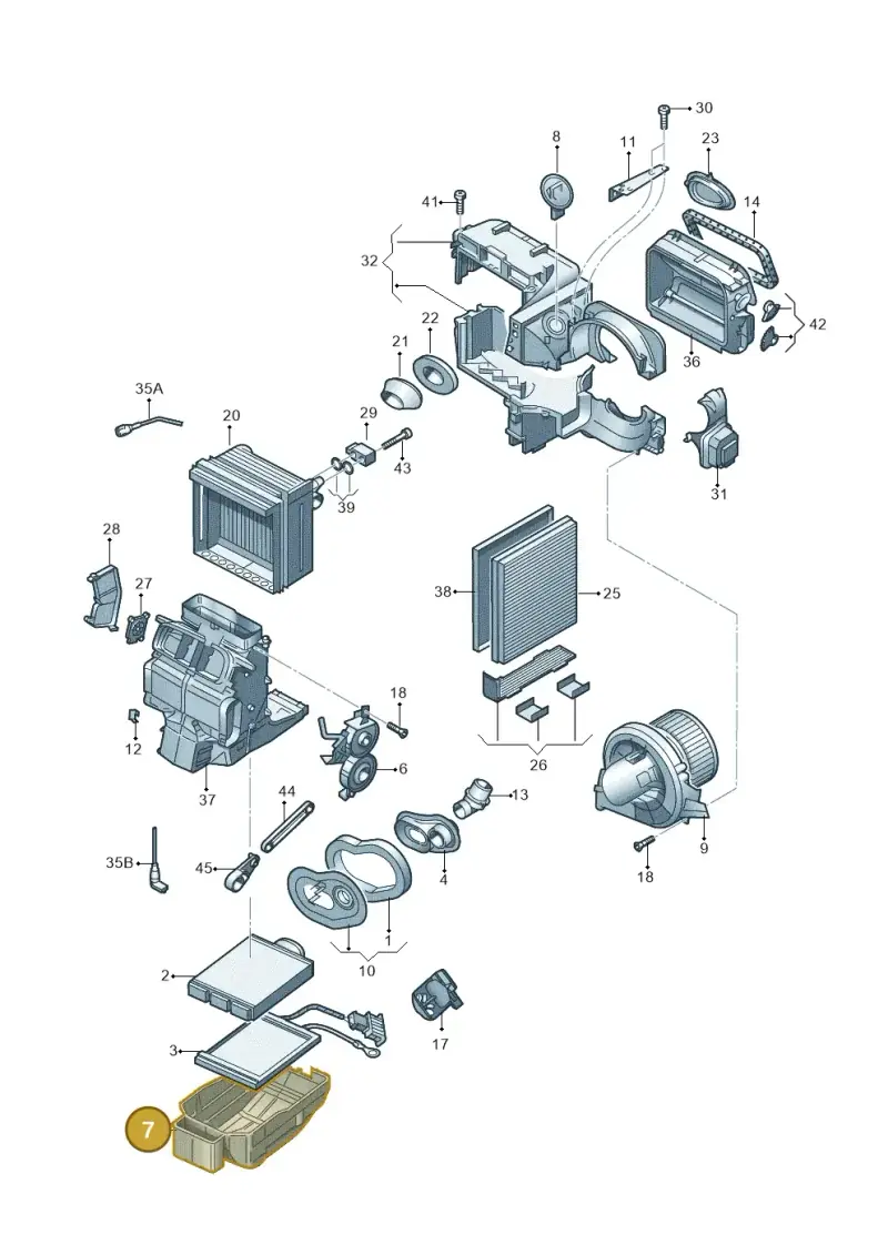 6Q0819875D — Volkswagen Polo (2009-2014) diagram 672820100, position 7