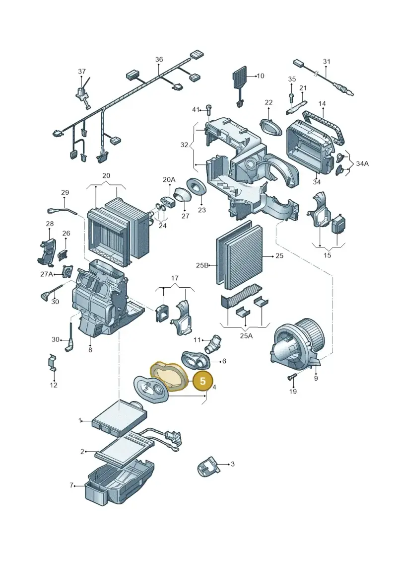 6Q0820129A — Volkswagen Ameo 1,0 (2016-2020) diagram 747820200, position 5