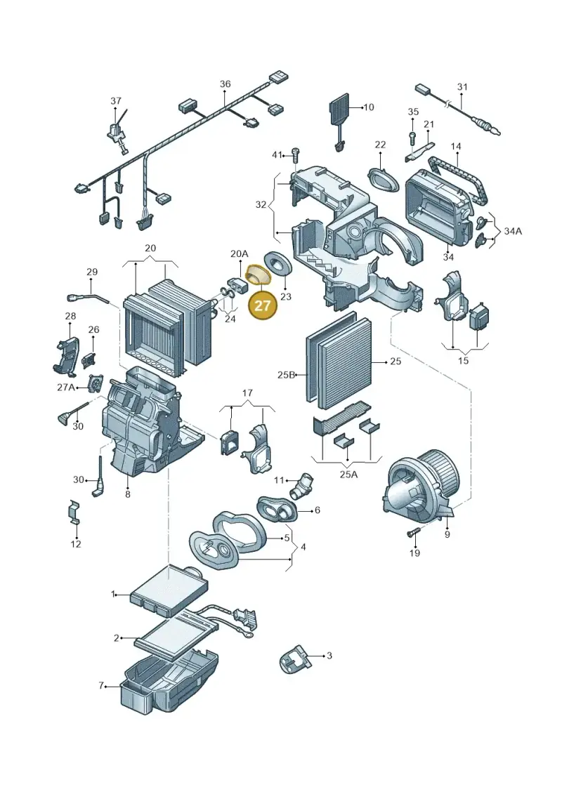 6Q0820139 — Volkswagen Polo (2012-2014) diagram 747820200, position 27