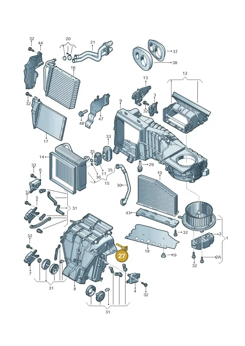 6Q0820539 — Volkswagen Beetle (2016-2019) diagram 691820200, position 27