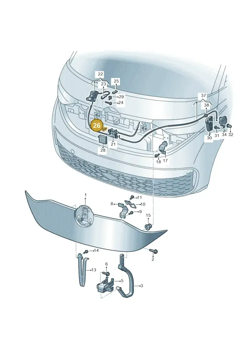 6Q0823567 — Volkswagen ID.Buzz (2022-) diagram 15a823000, position 26