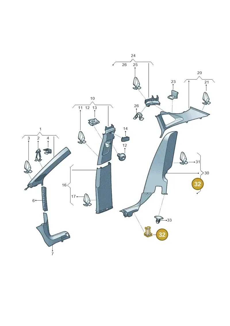 6Q0853147 — Volkswagen ID.4 Pro (2020-2023) diagram 11a867065, position 32