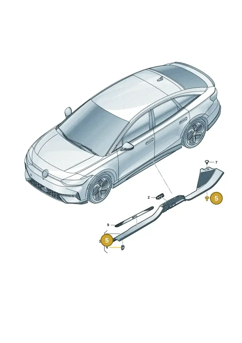 6Q0853147 — Volkswagen ID.7 Limousine Pro (2023-) diagram 14b853100, position 5