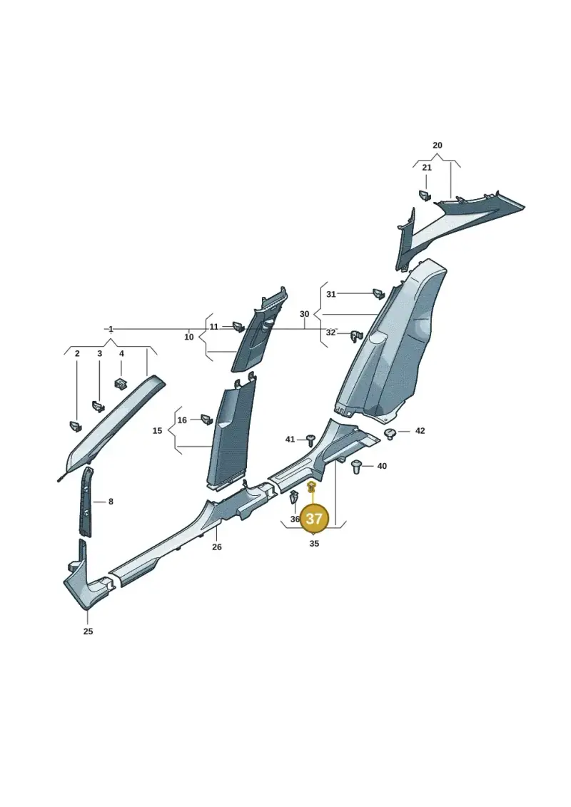 6Q0853147 — Volkswagen Tiguan 2.0 (2023-) diagram 57x867700, position 37