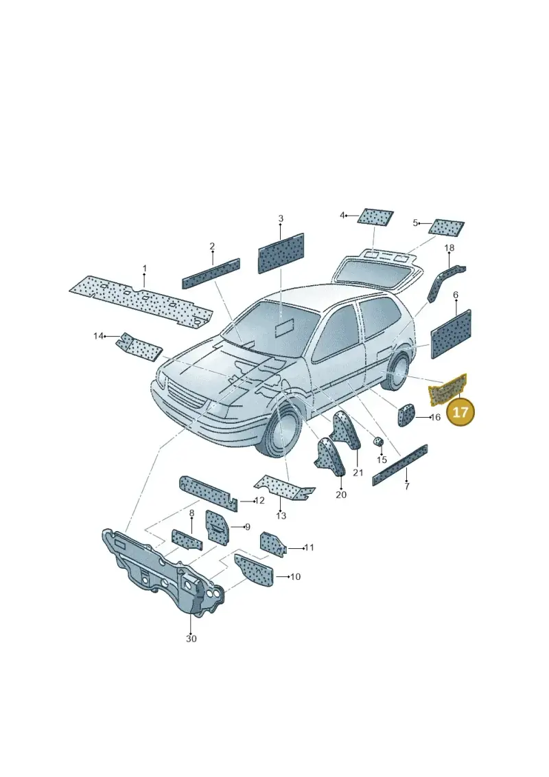6Q0864732 — Volkswagen Polo (2011-2014) diagram 544863400, position 17