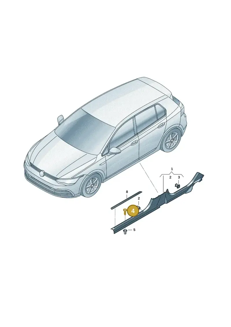 6Q0867333 — Volkswagen Golf 2.0 BlueMotion (2019-2024) diagram 5h0853050, position 4