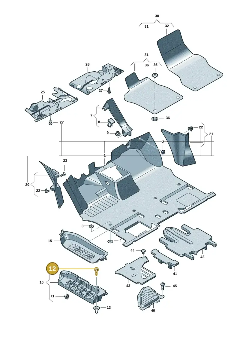 6Q0867333C — Volkswagen ID.Buzz (2022-) diagram 15a863000, position 12