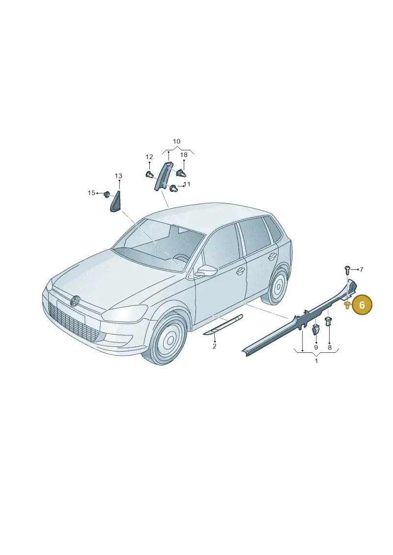 6Q0867334 — Volkswagen Polo 1.4 BlueMotion (2014-2017) diagram 794853010, position 6