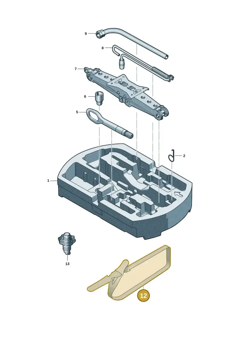 6Q0867749A — Volkswagen Passat estate (2023-) diagram 3j0012005, position 12