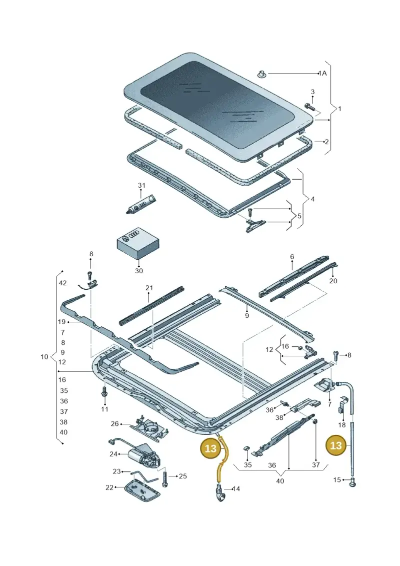 6Q0877231 — Volkswagen FOX                  M.05> (2005-) diagram 231877100, position 13