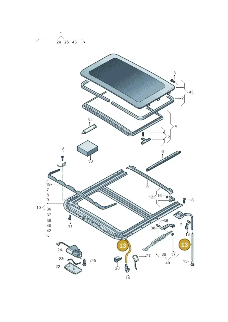 6Q0877231 — Volkswagen Crossfox (2014-2021) diagram 558877100, position 13