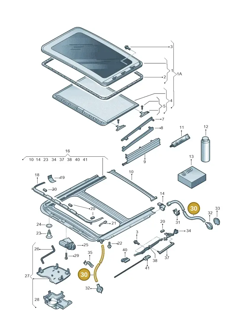 6Q0877231 — Volkswagen Polo (2011-2014) diagram 203877000, position 30