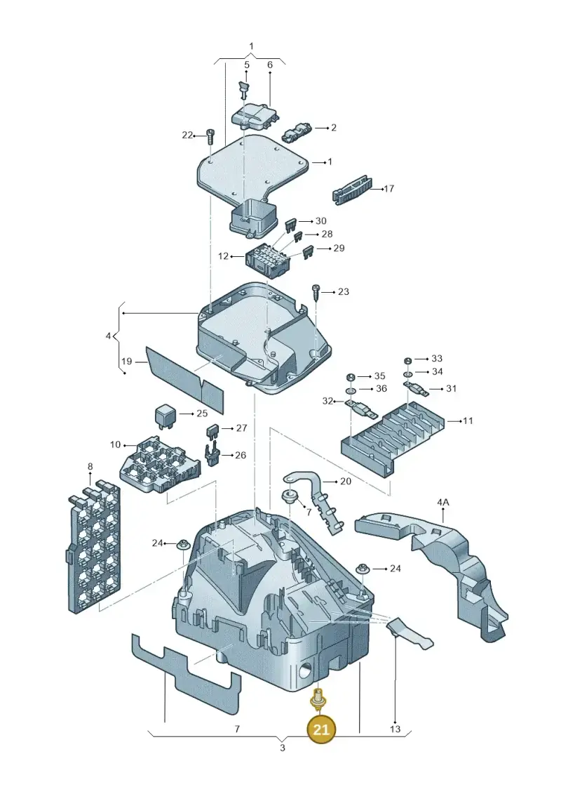 6Q0877236A — Volkswagen Transp. caravelle (2011-2015) diagram 410937100, position 21