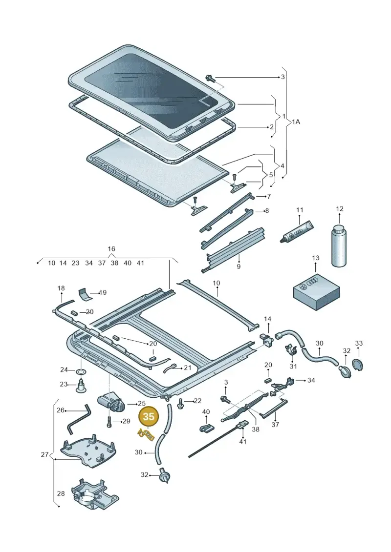 6Q0877244B — Volkswagen Polo (2011-2014) diagram 203877000, position 35