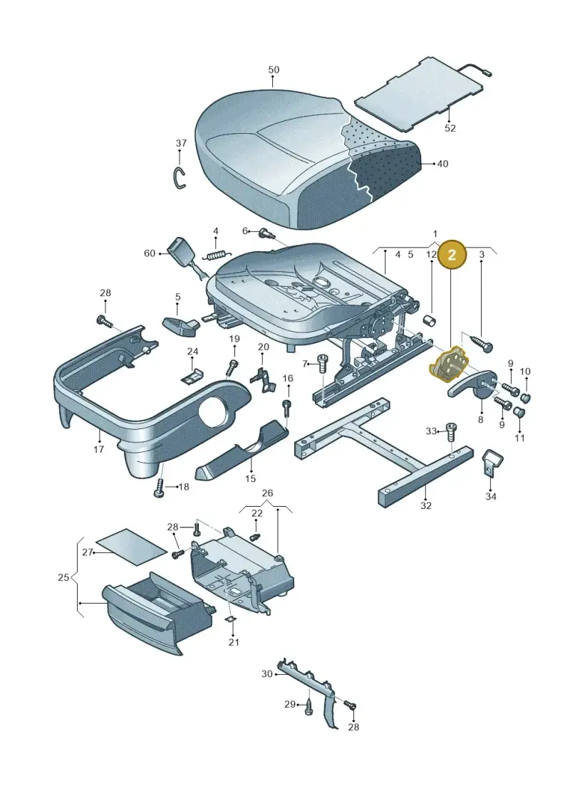 6Q0881053B — Volkswagen Caddy kombi (2015-2020) diagram 690881000, position 2