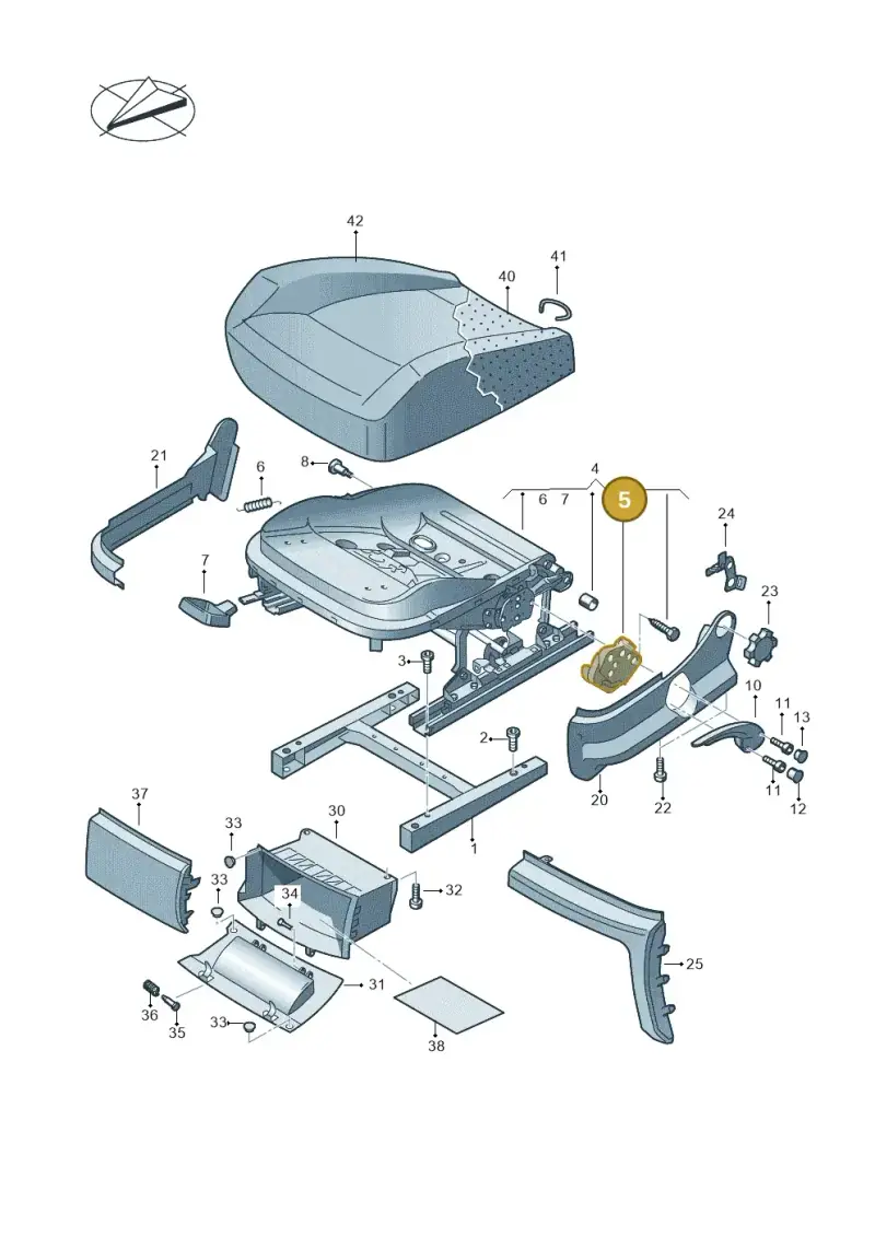 6Q0881053B — Volkswagen Caddy kombi (2015-2020) diagram 866881050, position 5