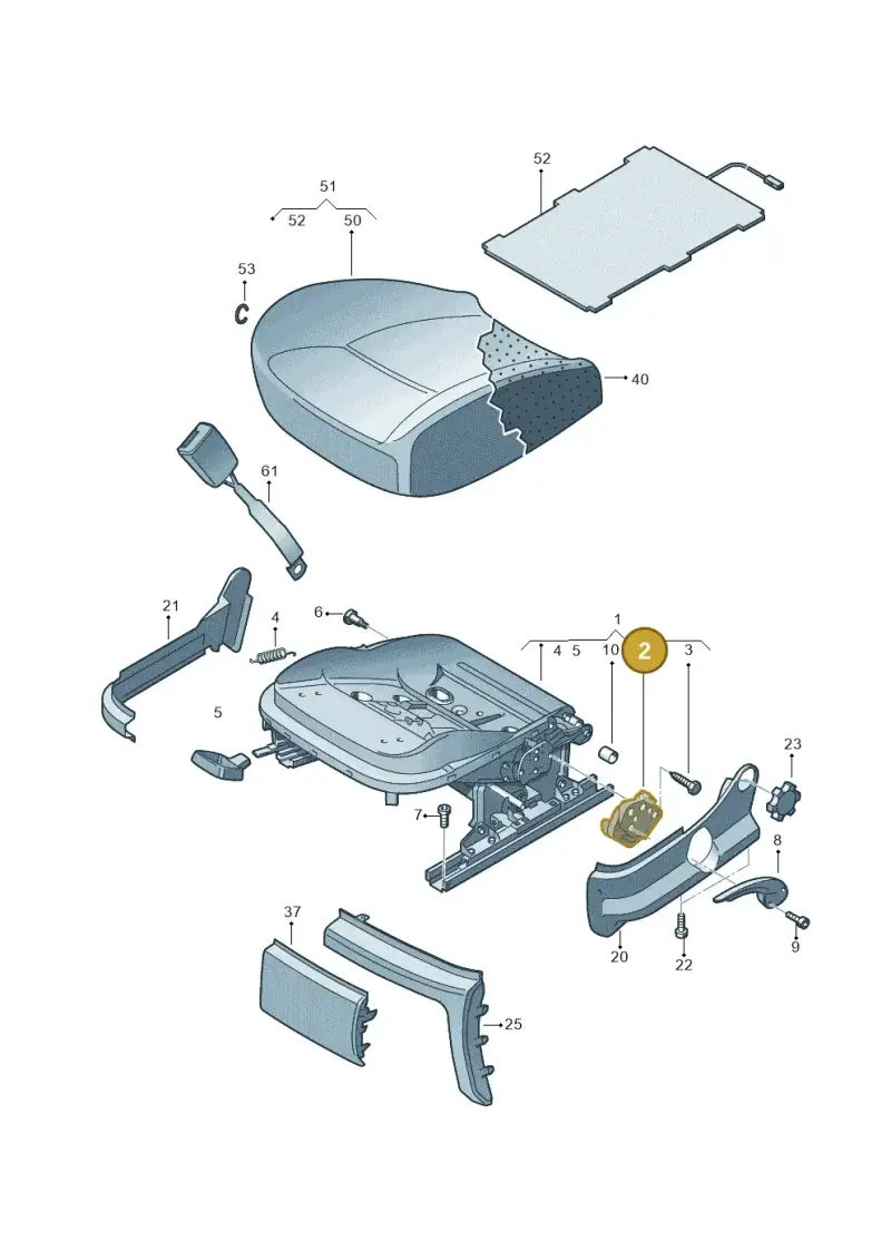 6Q0881053B — Volkswagen Amarok twin cab (2016-2022) diagram 894881100, position 2