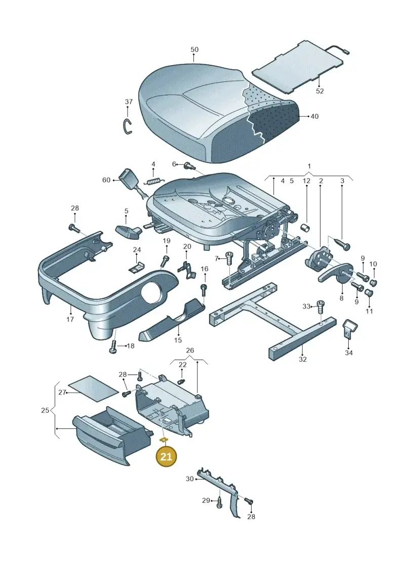 6Q0881203 — Volkswagen Caddy kombi (2015-2020) diagram 690881000, position 21
