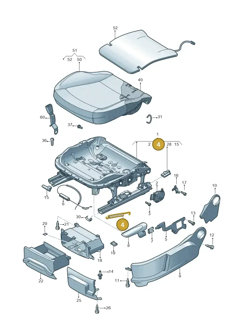 6Q0881245 — Volkswagen Polo 1.4 BlueMotion (2014-2017) diagram 672881000, position 4