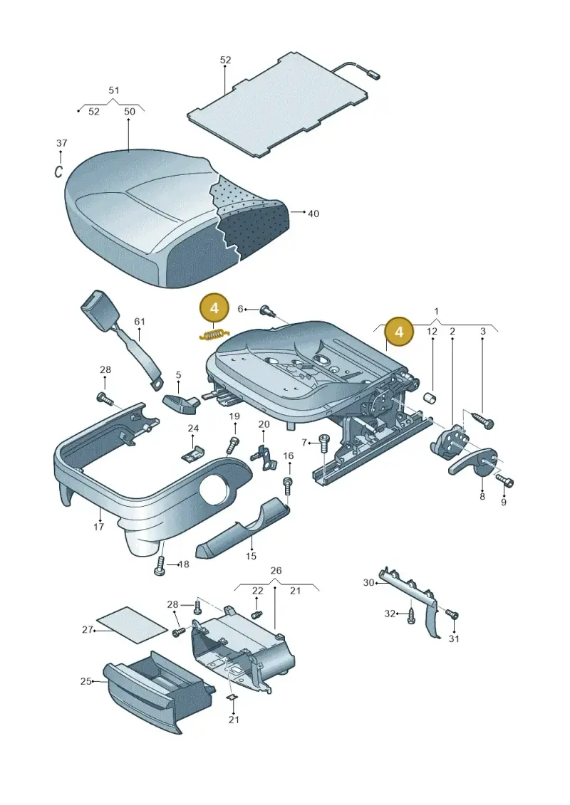 6Q0881245 — Volkswagen Amarok twin cab (2016-2022) diagram 683881100, position 4
