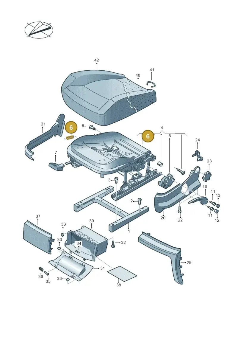 6Q0881245 — Volkswagen Caddy kombi (2015-2020) diagram 866881050, position 6