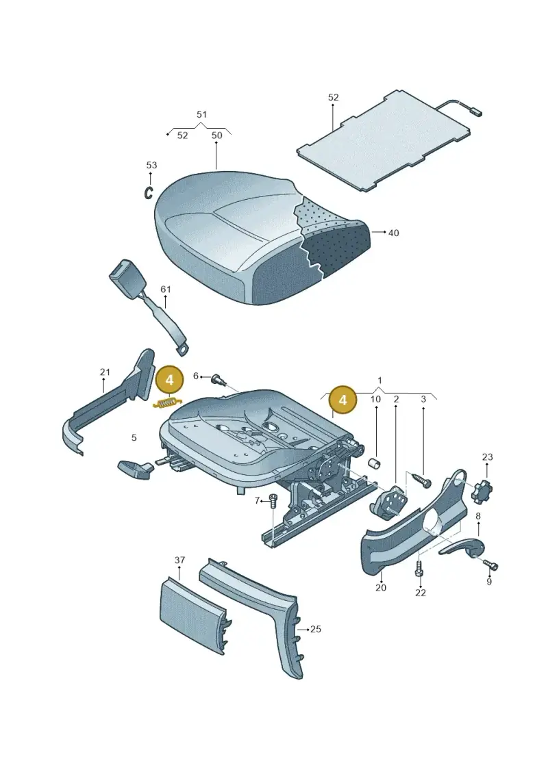 6Q0881245 — Volkswagen Amarok twin cab (2016-2022) diagram 894881100, position 4