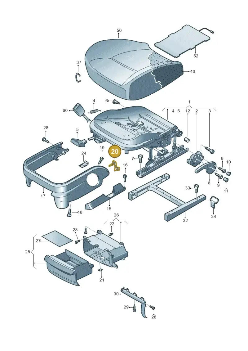 6Q0881547 — Volkswagen Caddy kombi (2015-2020) diagram 690881000, position 20