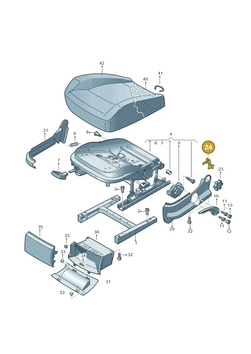 6Q0881548 — Volkswagen Caddy Maxi Kombi (2010-2015) diagram 443881050, position 24