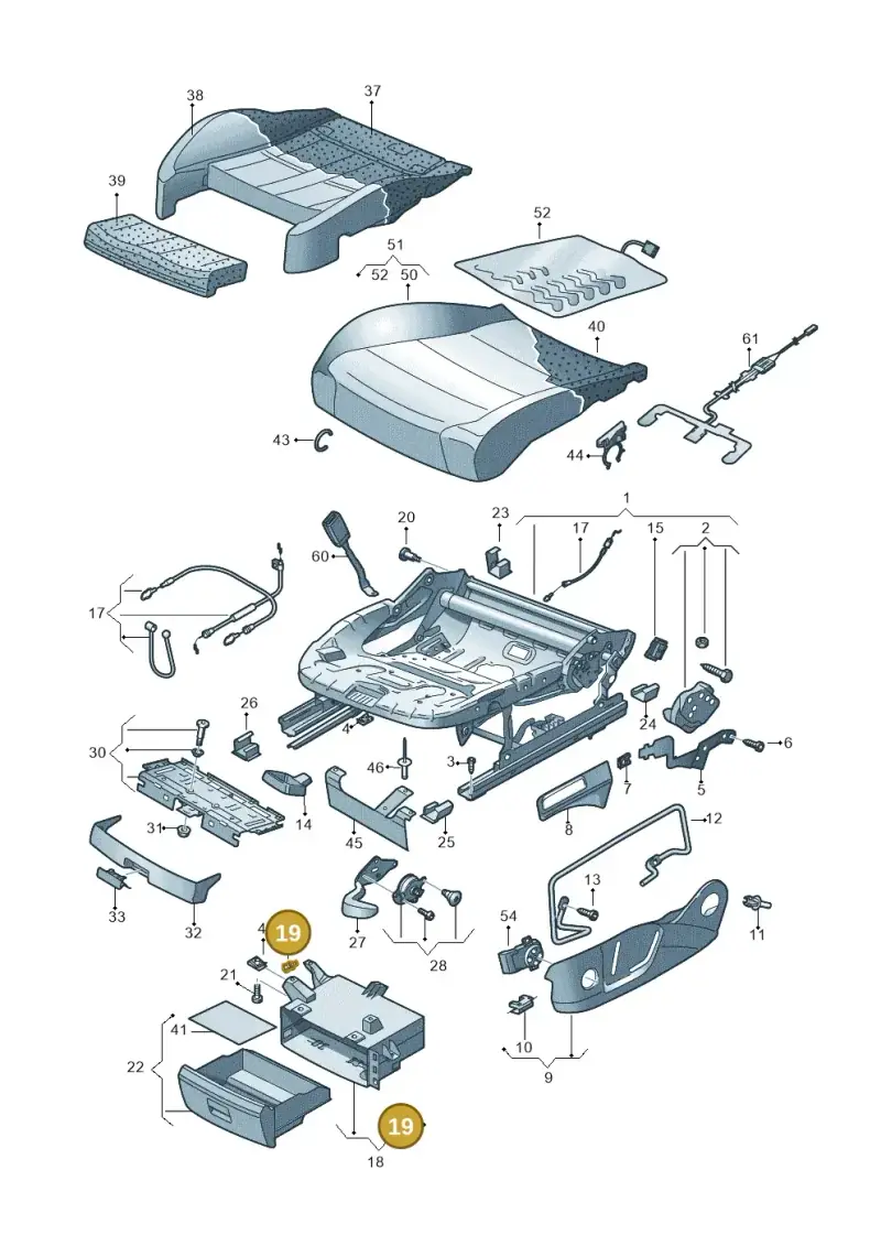 6Q0882331 — Volkswagen Golf Sportsvan 1.6 (2014-2020) diagram 746881000, position 19