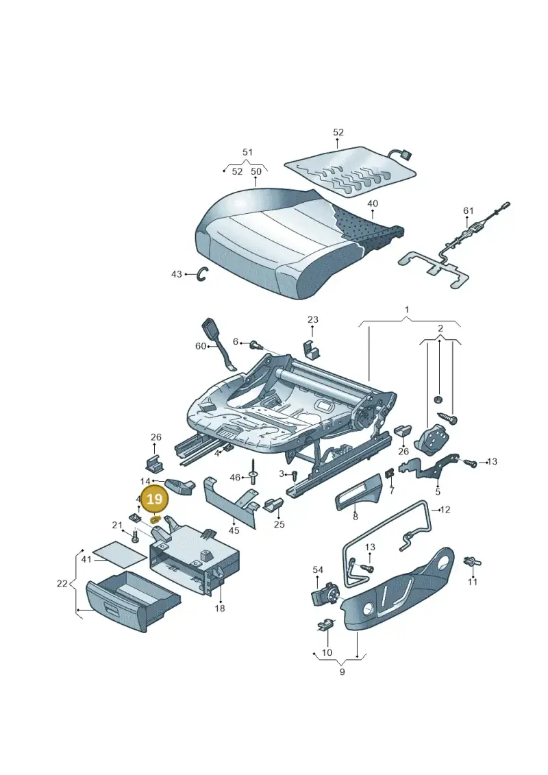 6Q0882331 — Volkswagen Golf 1.6 (2015-2019) diagram 796881000, position 19