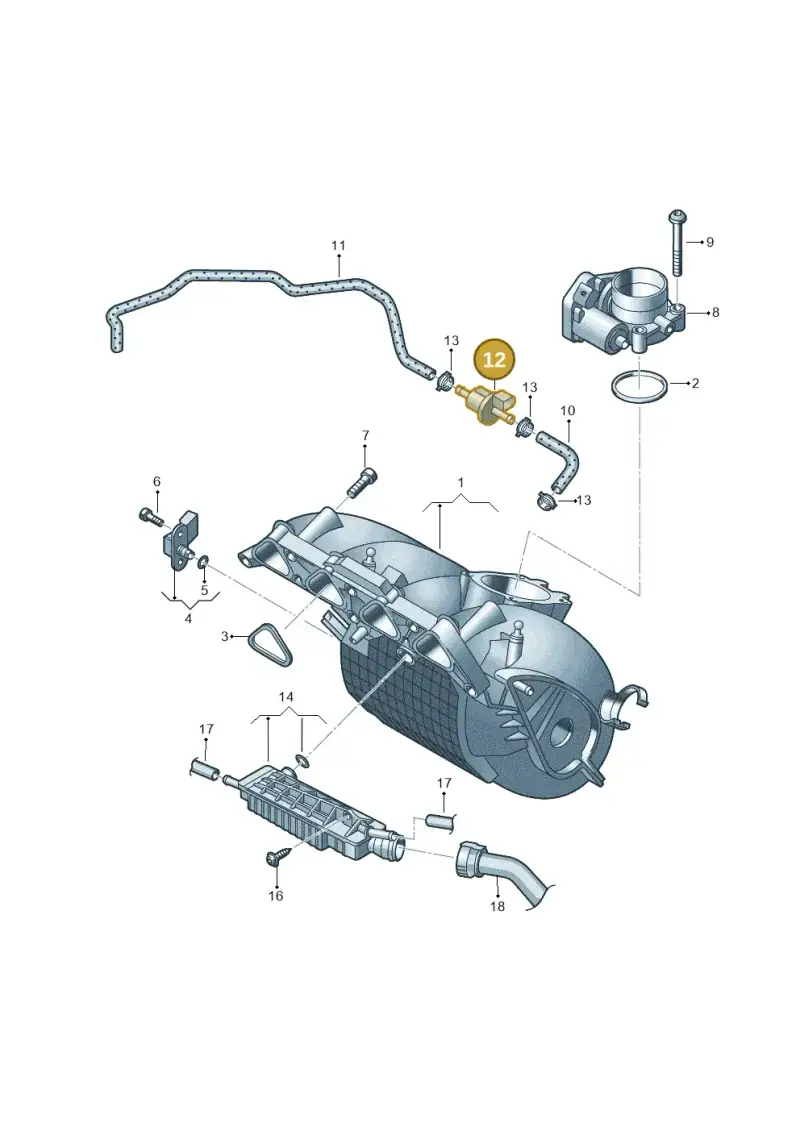6Q0906517 — Volkswagen Golf Plus (2011-2014) diagram 474133050, position 12