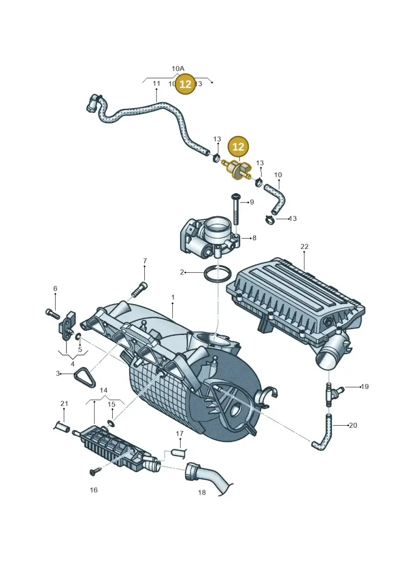 6Q0906517 — Volkswagen Jetta (2013-2014) diagram 640133250, position 12