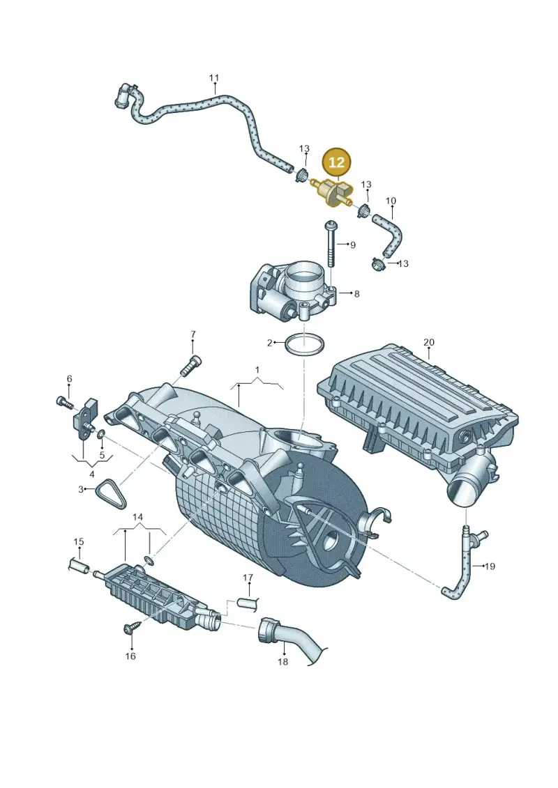 6Q0906517 — Volkswagen Polo (2012-2014) diagram 747133050, position 12