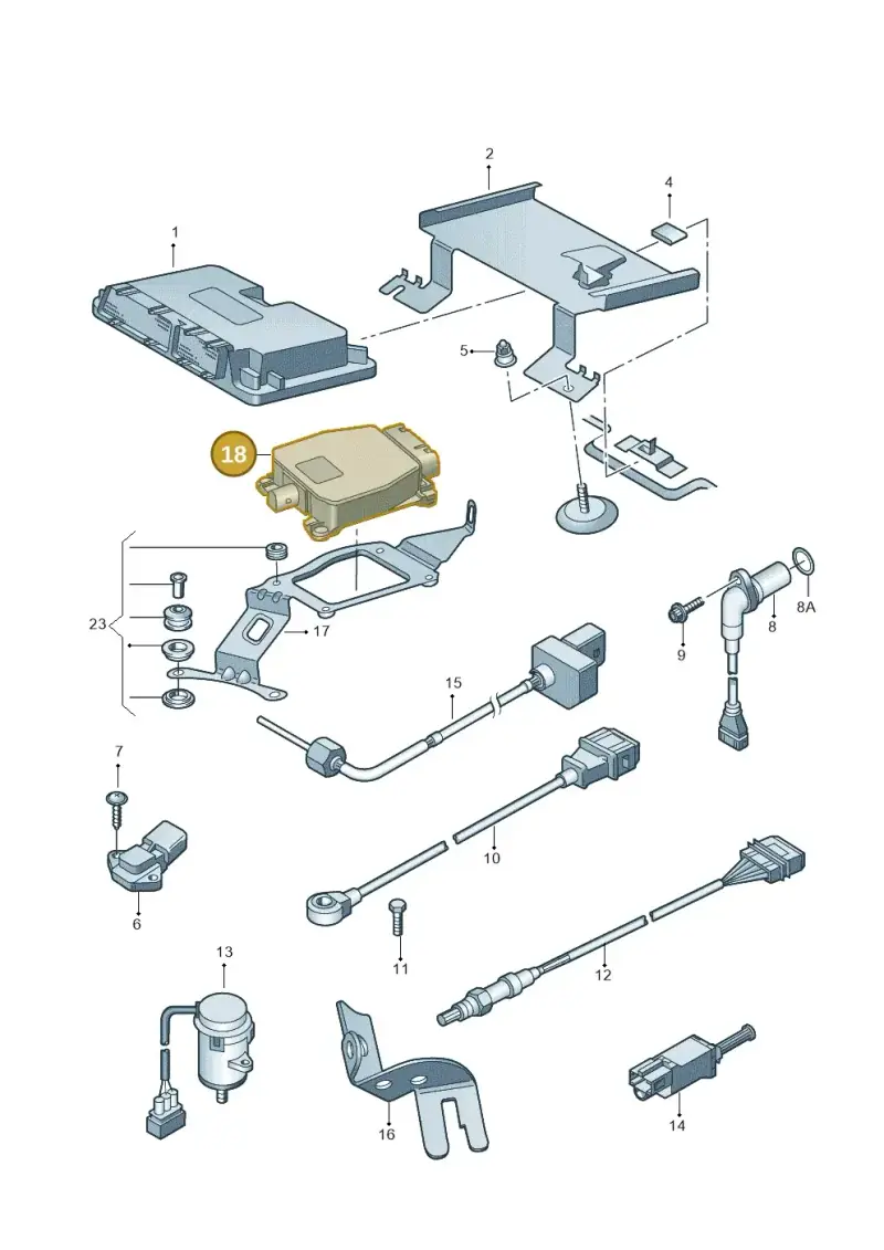 6Q0906625E — Volkswagen Caddy panel van (2008-2010) diagram 409906300, position 18