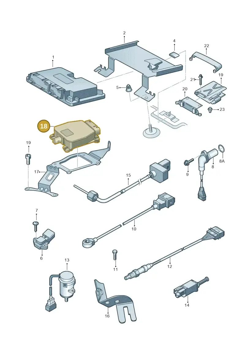 6Q0906625F — Volkswagen Polo (2008-2009) diagram 253906000, position 18