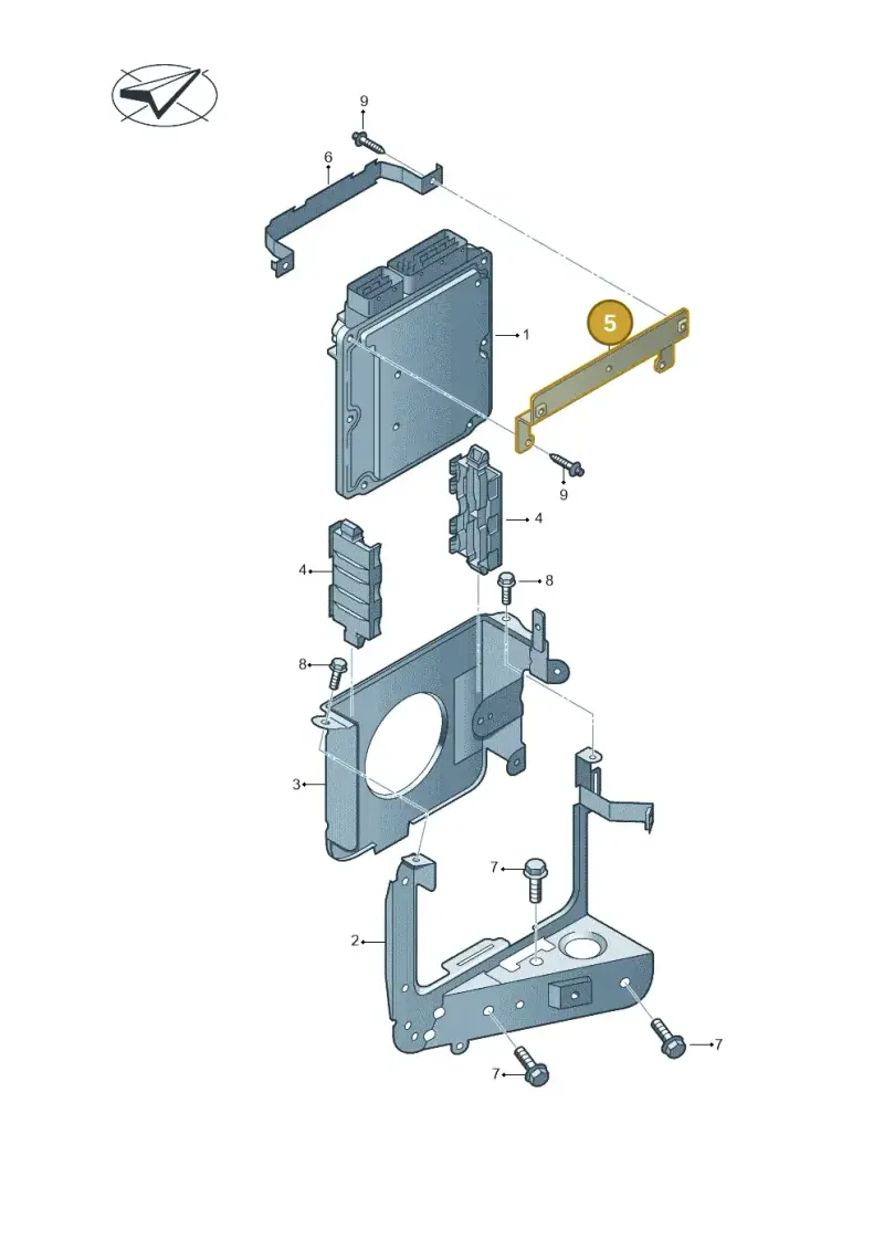 6Q0907269B — Volkswagen Amarok twin cab (2012-2016) diagram 683906200, position 5