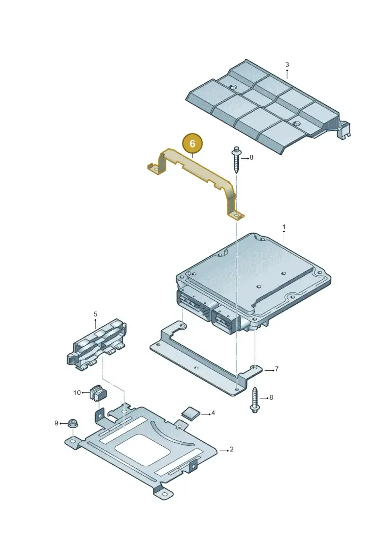 6Q0907500C — Volkswagen Sharan BlueMotion (2015-2022) diagram 719906200, position 6