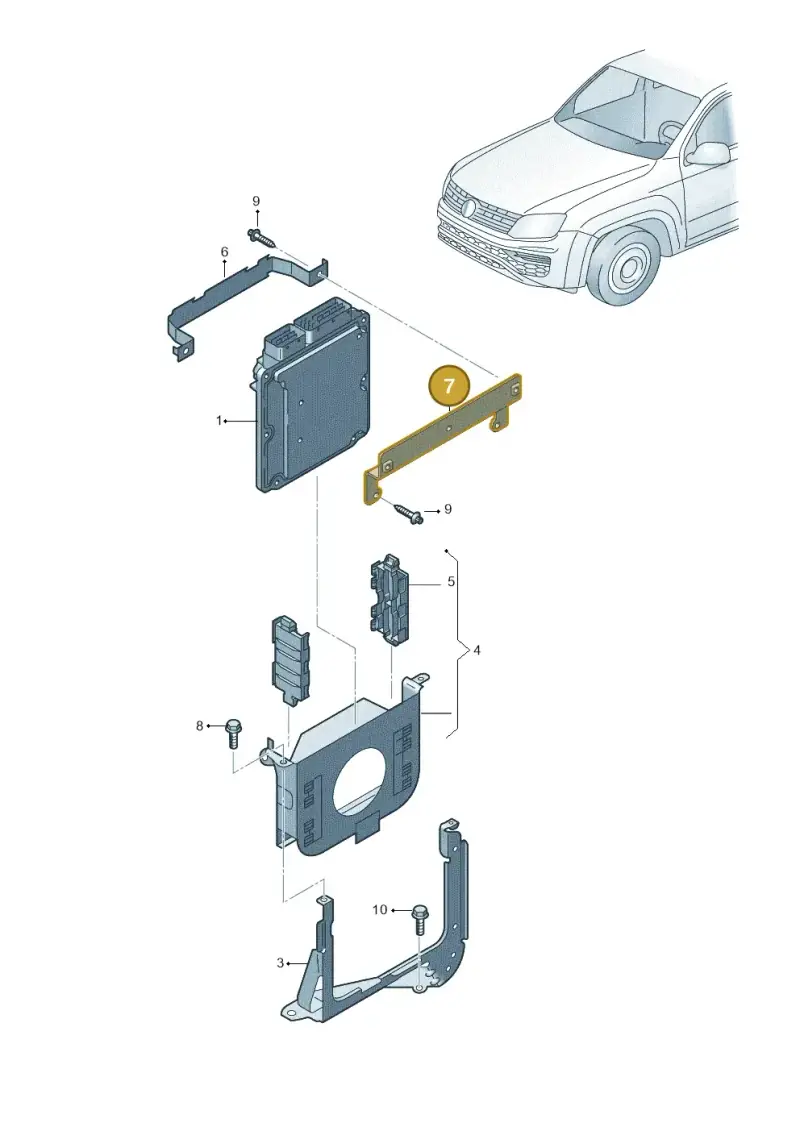 6Q0907500C — Volkswagen Amarok twin cab (2016-2022) diagram 894906200, position 7