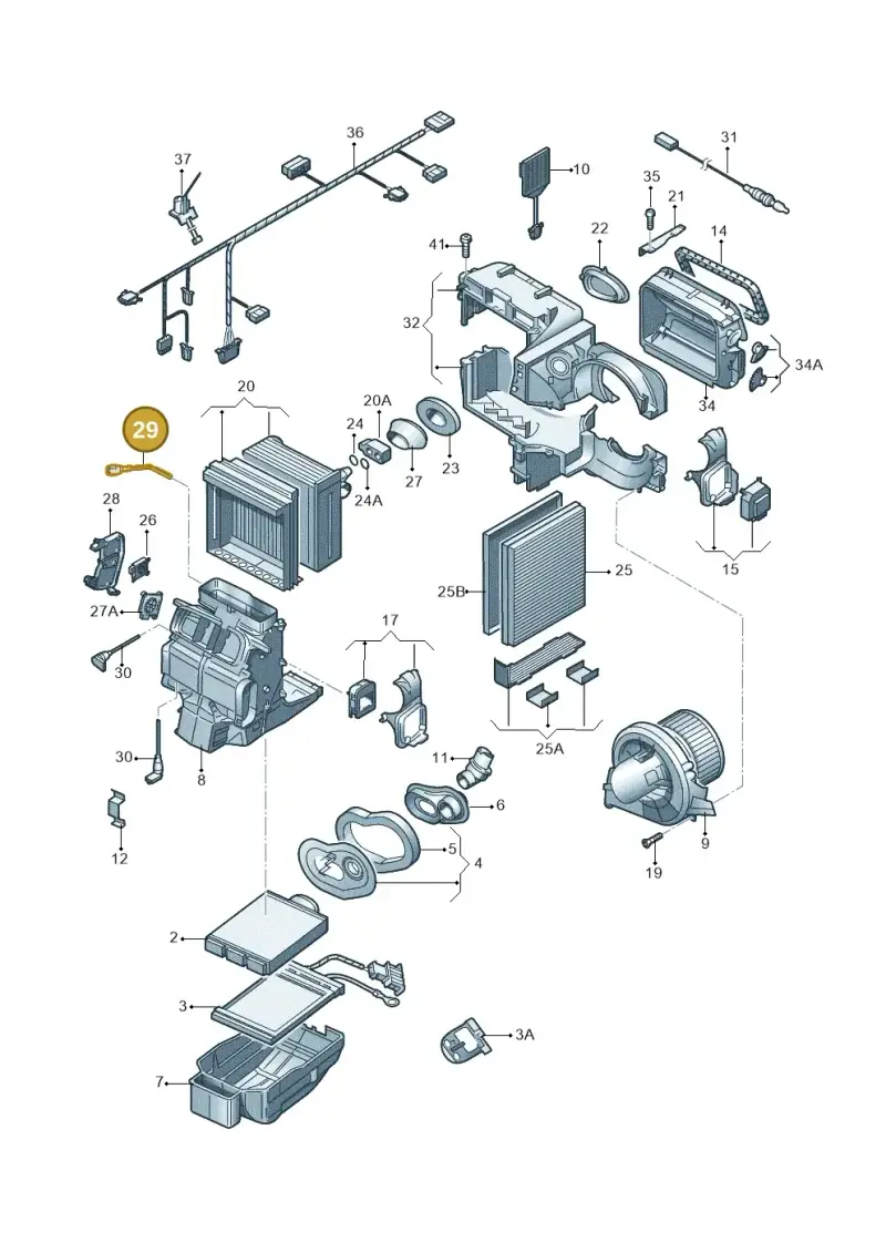 6Q0907543F — Volkswagen Polo (2011-2014) diagram 253820200, position 29