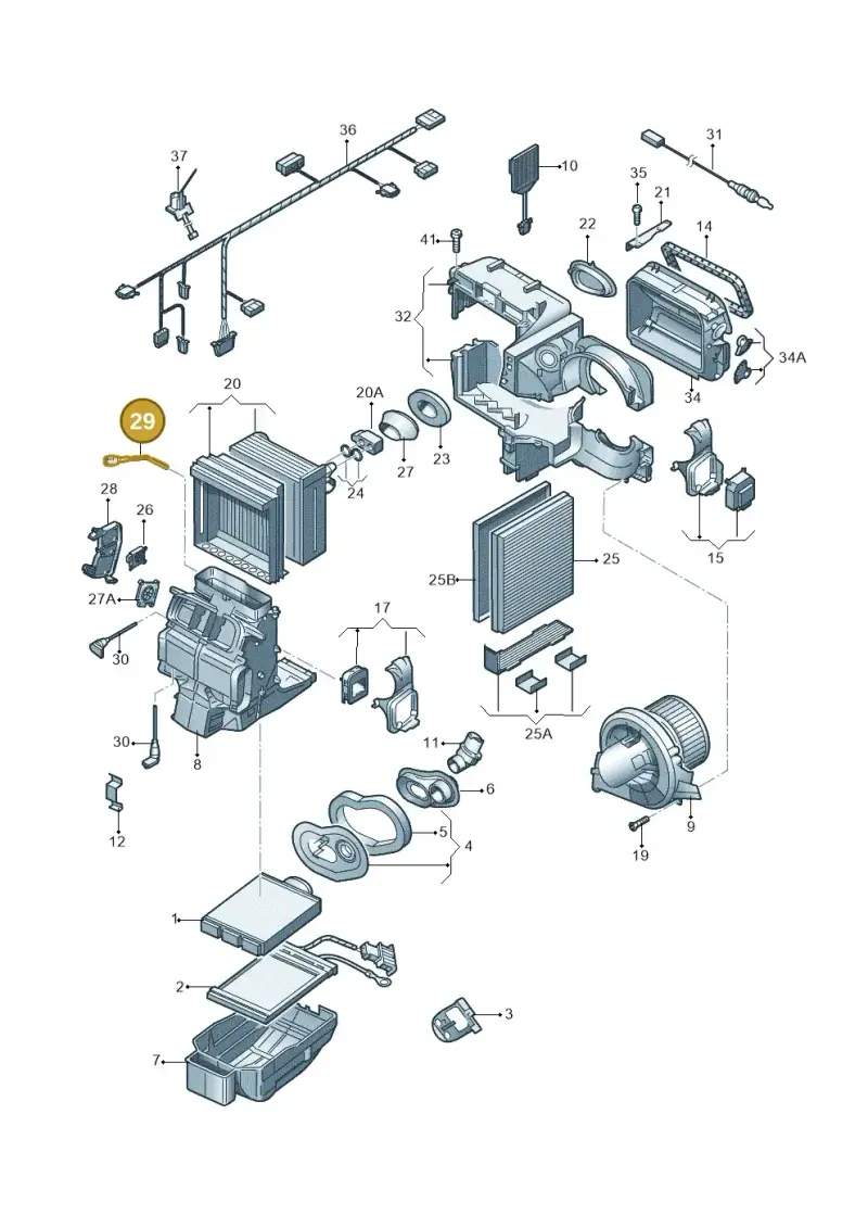 6Q0907543F — Volkswagen Polo (2012-2014) diagram 747820200, position 29