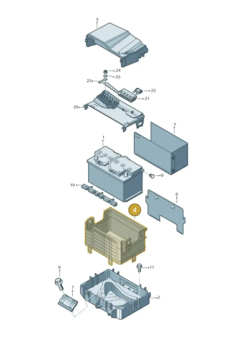 6Q0915419G — Volkswagen POLO (2001-2005) diagram 210915000, position 4