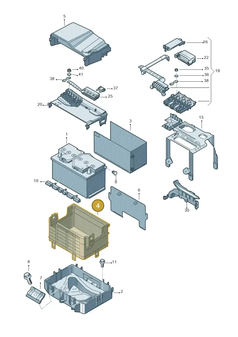 6Q0915419G — Volkswagen POLO (2005-) diagram 461915000, position 4